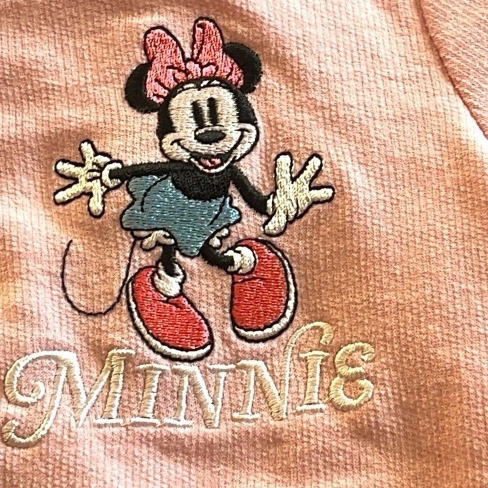 VTG Disney Minnie Mouse Pink Polo Kids 6/6X Embroidered Logo Disneyland Top Tee‎